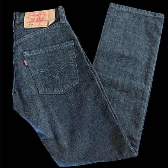 Perfect black Classic Levi’s  Denim Jeans straight leg fits 25 - Picture 6 of 9